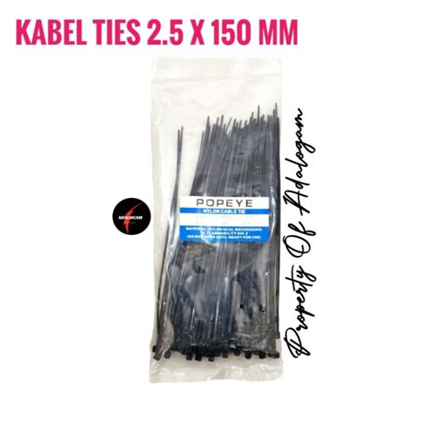 Jual Kabel Tis Ties Hitam 10 15 Cm Tali Ripet Plastik Nylon Hitam