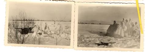 FOTO 4X WEHRMACHT Im Wintereinsatz 3 7 Cm Pak 36 MG 34 Stellung Tarn