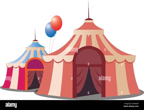 stylized circus tent, isolated on white background Stock Vector Image ...