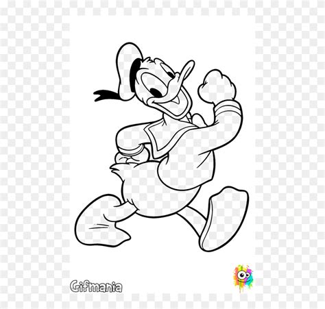 Tofu Mancha Marco De Referencia Dibujo Del Pato Donald Para Colorear