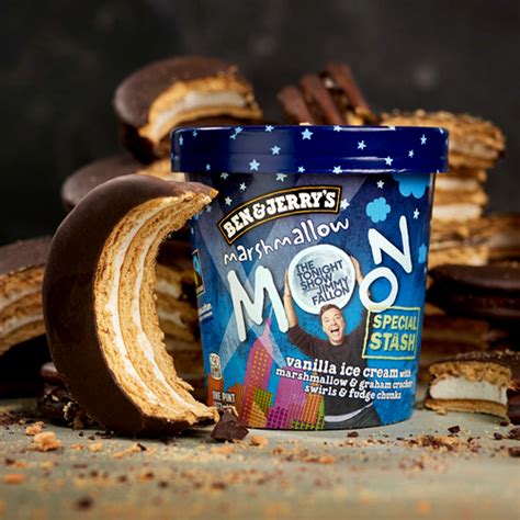 Jimmy Fallon Announces New Ben And Jerrys Ice Cream Flavor Marshmallow Moon