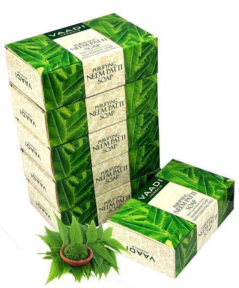 Organic Neem Soap With Pure Neem Leaves Anti Bacterial Detoxifies — Vaadi Organics Uae