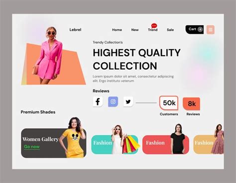 Clothing Website Template Design | Figma