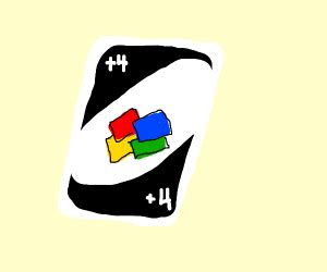 UNO wild draw 4 card - Drawception