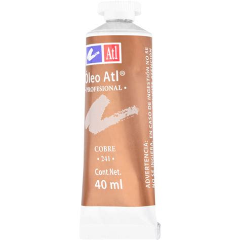 Pintura Óleo Metálica Atl 40ML Cobre Papelería Lumen