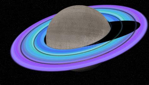 Planet Saturn with rings stock illustration. Illustration of science ...