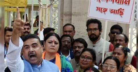 Suvendu Adhikari In Sandeshkhali Massive Turnout During Bjp Leaders