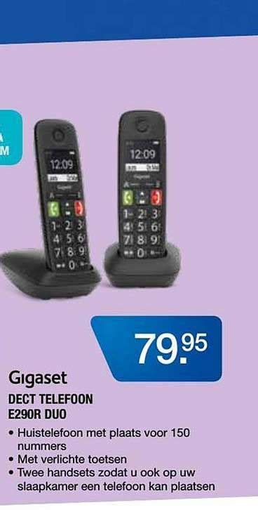 Gigaset Dect Telefoon E290R Duo Aanbieding Bij Electro World 1Folders Nl