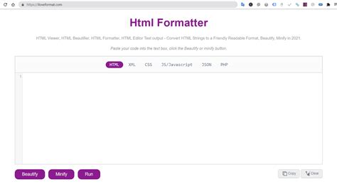 HTML Viewer, HTML Beautifier, HTML Formatter, HTML Editor - Format ...