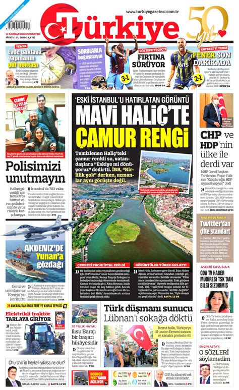 Türkiye Gazetesi Gazetesi 13 Haziran 2020 Cumartesi Medyafaresi