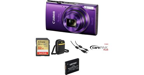 Canon PowerShot ELPH 360 HS Digital Camera Deluxe Kit Purple