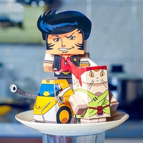 Space Dandy Dandy Meow Qt Paper Toys By Anastasiya Istry