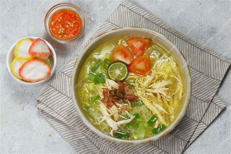 Premium Photo Soto Ayam Is A Typical Indonesian Food In The Form Of A