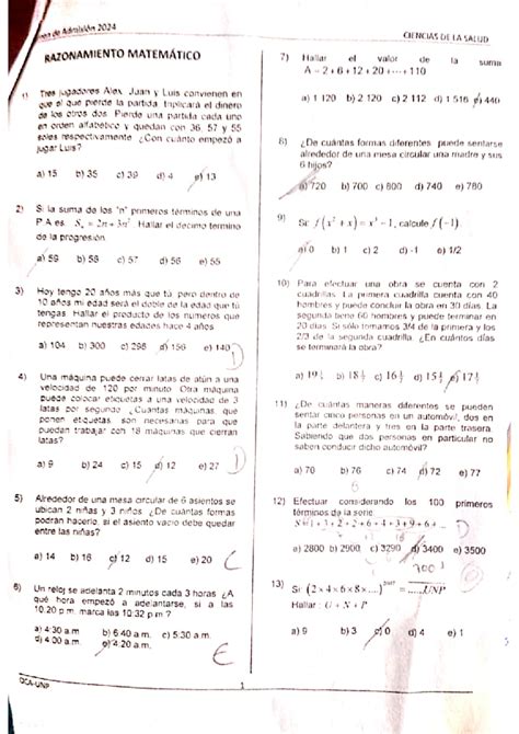 Examen De Admision Medicina Unp Edw Ardt Resultados