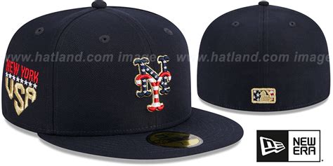 New York Mets 2023 JULY 4TH STARS N STRIPES Fitted Hat