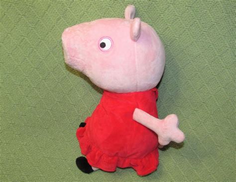 PEPPA PIG WHISTLING PLUSH DOLL WITH TEDDY BEAR STUFFED ANIMAL 2003 14 ...