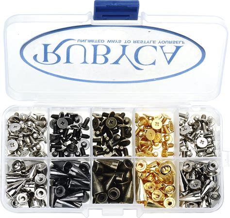 Amazon RUBYCA Metal Cone Spikes And Studs Screw Back 13mm 200 Sets