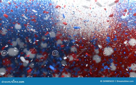 Red White And Blue Confetti Stock Illustration Illustration Of Close