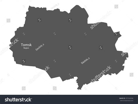 Map Of Tomsk Region Russia Royalty Free Stock Vector 257545036