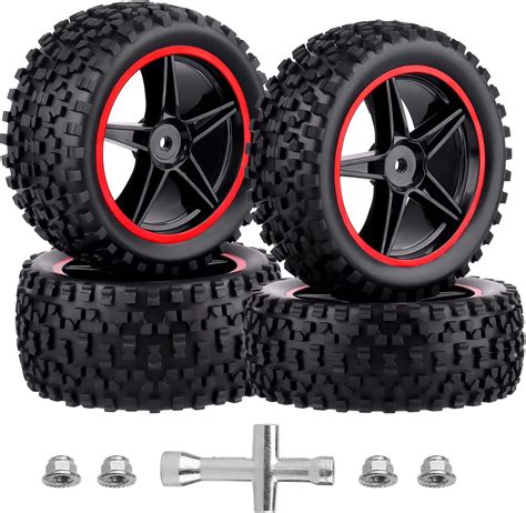 Amazon Hobbypark Mm Hex Preglued Rc Buggy Tires And Wheels