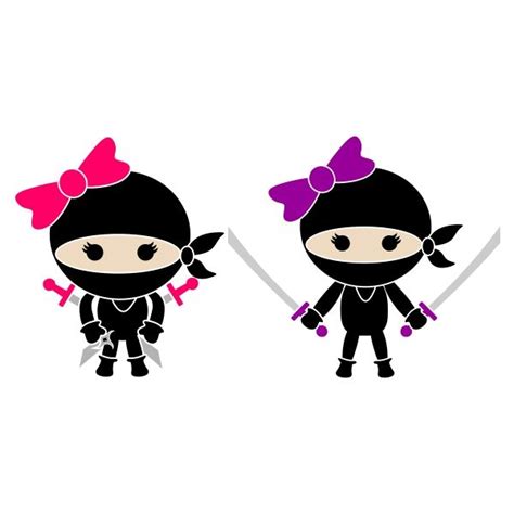 Ninja Girl Svg Cuttable File Freebie Ninja Themed Birthday Party