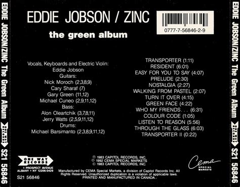 Release “zinc The Green Album” By Eddie Jobson Cover Art Musicbrainz