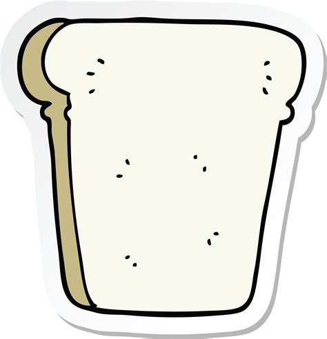 Pegatina De Una Rebanada De Pan De Dibujos Animados 40069718 Png