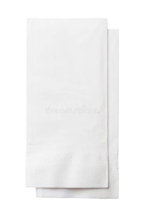 Two White Paper Napkins Isolated On White Stock Photo Image 44319215