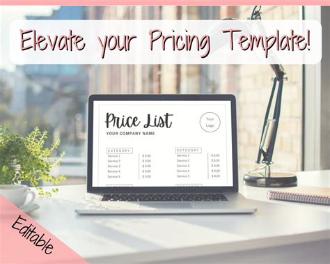 Hair PRICE LIST Template Editable Printable Price Sheet Etsy