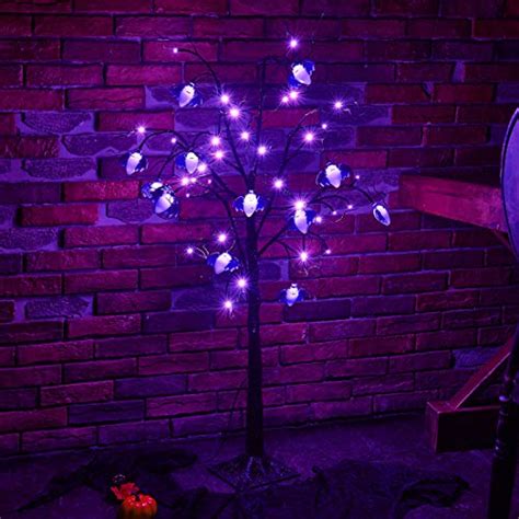 Twinkle Star Ft Halloween Decorations Black Spooky Tree Glittered