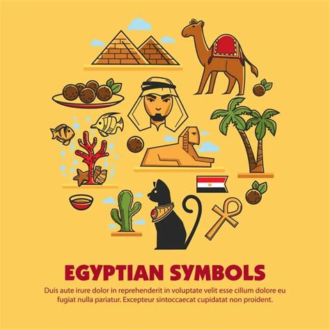 Egypt set, Egyptian ancient symbols, mysterious desserts, sacred ...