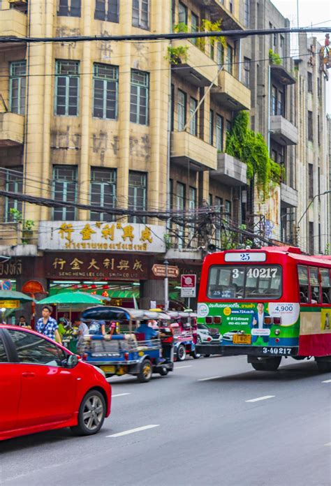 Bangkok Thailand May Heavy Traffic In China Town On Yaowarat