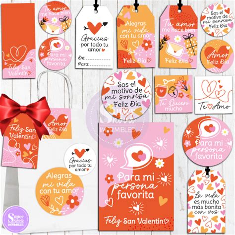 KIT IMPRIMIBLE SAN VALENTÍN COLORES Supernova Imprimibles