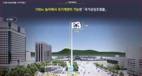 광화문광장 국가상징 높이 100m 태극기 게양대2026년 31절 개관식