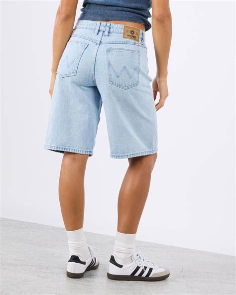 Shop Wrangler Low Stevie Jorts In Tiny Dancer Fast Shipping And Easy