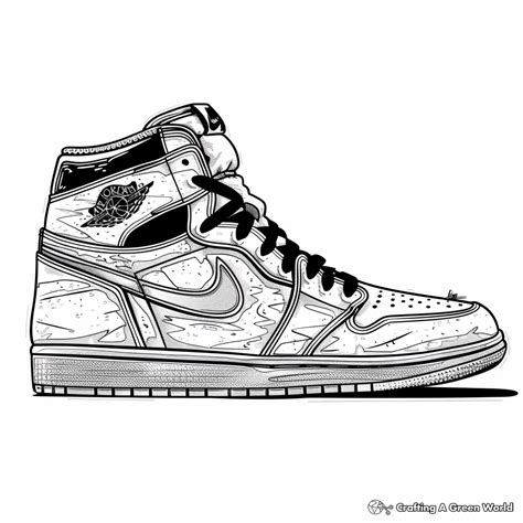 Nike Air Jordan 1 Coloring Pages - Free & Printable!