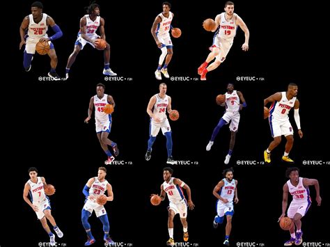 Nba 2k21 Detroit Pistons Updated Full Body Portraits V224by Raul77