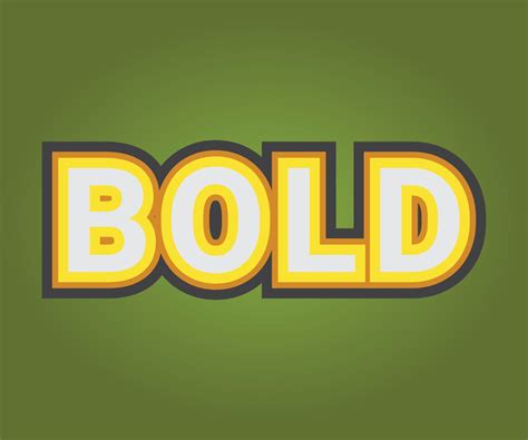 bold text effect template   bold style   logo