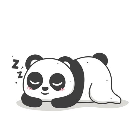 Cute Panda Sleeping And Smiling 6879744 Vector Art At Vecteezy