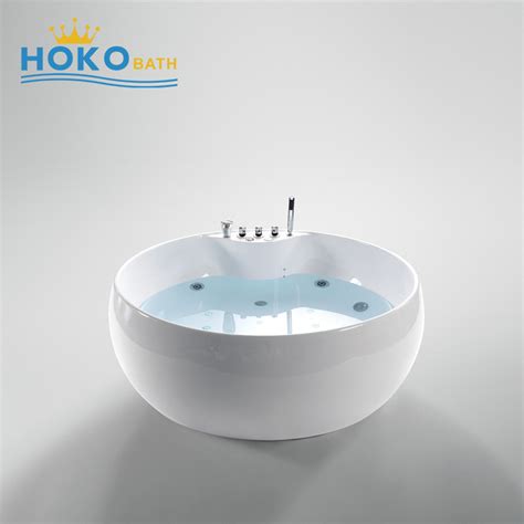 Round Shape Ce Acrylic Bath Tubs Freestanding Soaking Portable Bathtub