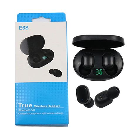 Fone De Ouvido E6S Sem Fio TWS Bluetooth 5 0 Earbuds Tela LED