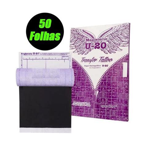 Papel Hectografico Decalque Tatuagem 50 Folhas HARDCOPY Papel