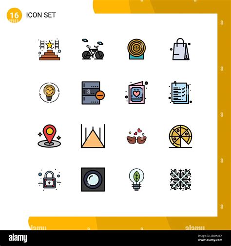 Set Of 16 Modern UI Icons Symbols Signs For Innovation Generation