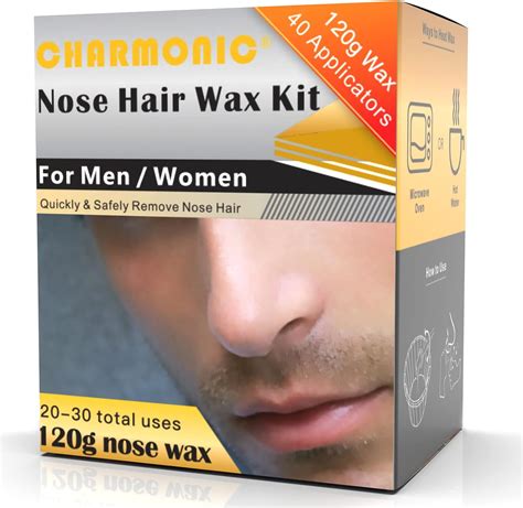 Charmonic 120g Wax Nose Wax Kit Nose Hair Wax Nose Wax With 40 Applicators Quick And Painless