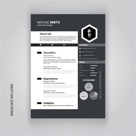 Premium Vector Clean And Modern Resume Or Cv Template In A