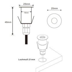 Mini Led Recessed Floor Spotlight Piece Kit Incl Twilight Sensor Round