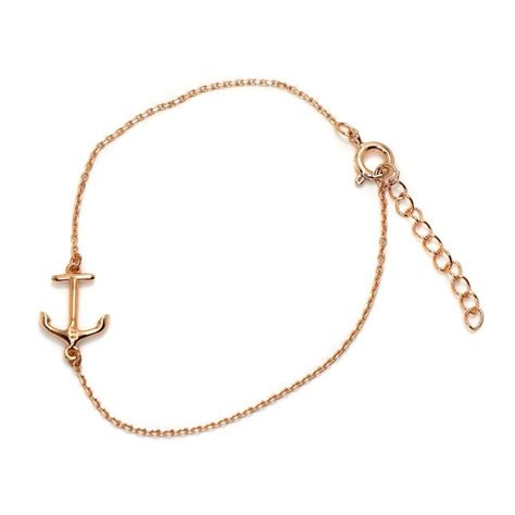 Sterling Silver Anchor Chain Bracelet - Etsy