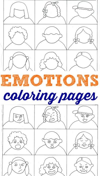 Printable Feelings And Emotions Coloring Pages