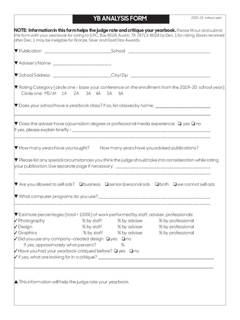 Fillable Online Fillable Online YB ANALYSIS FORM Uiltexas Org Fax