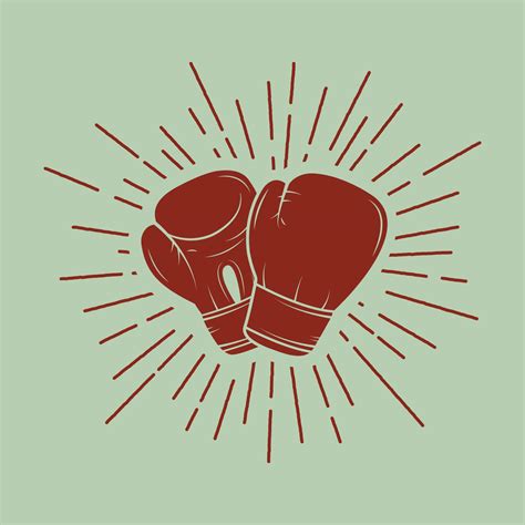 Boxing gloves in vintage style. Vector illustration 12580209 Vector Art ...